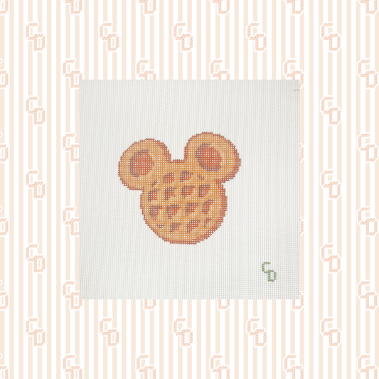 Mouse Waffle Needlepoint Canvas, 18 Mesh, ~4"x3.5" Design Size