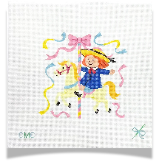 Madeline on Carousel Needlepoint Canvas