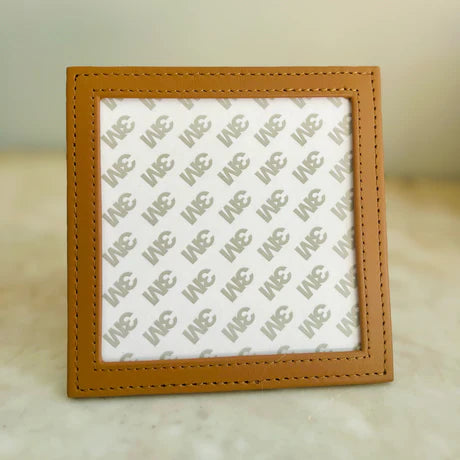 Brown Self Finishing Leather Frame Needlepoint