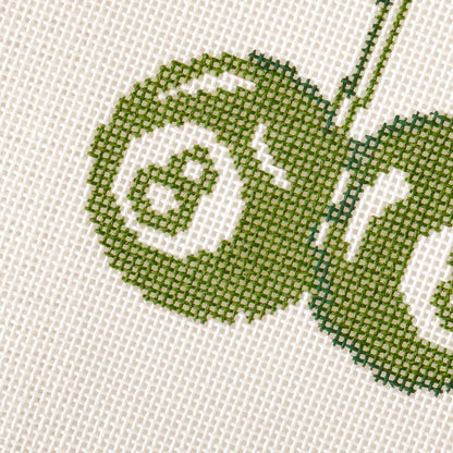 Cherry Eight Balls Green St. Patrick’s Day Needlepoint Canvas 18 Mesh 3”x4” design