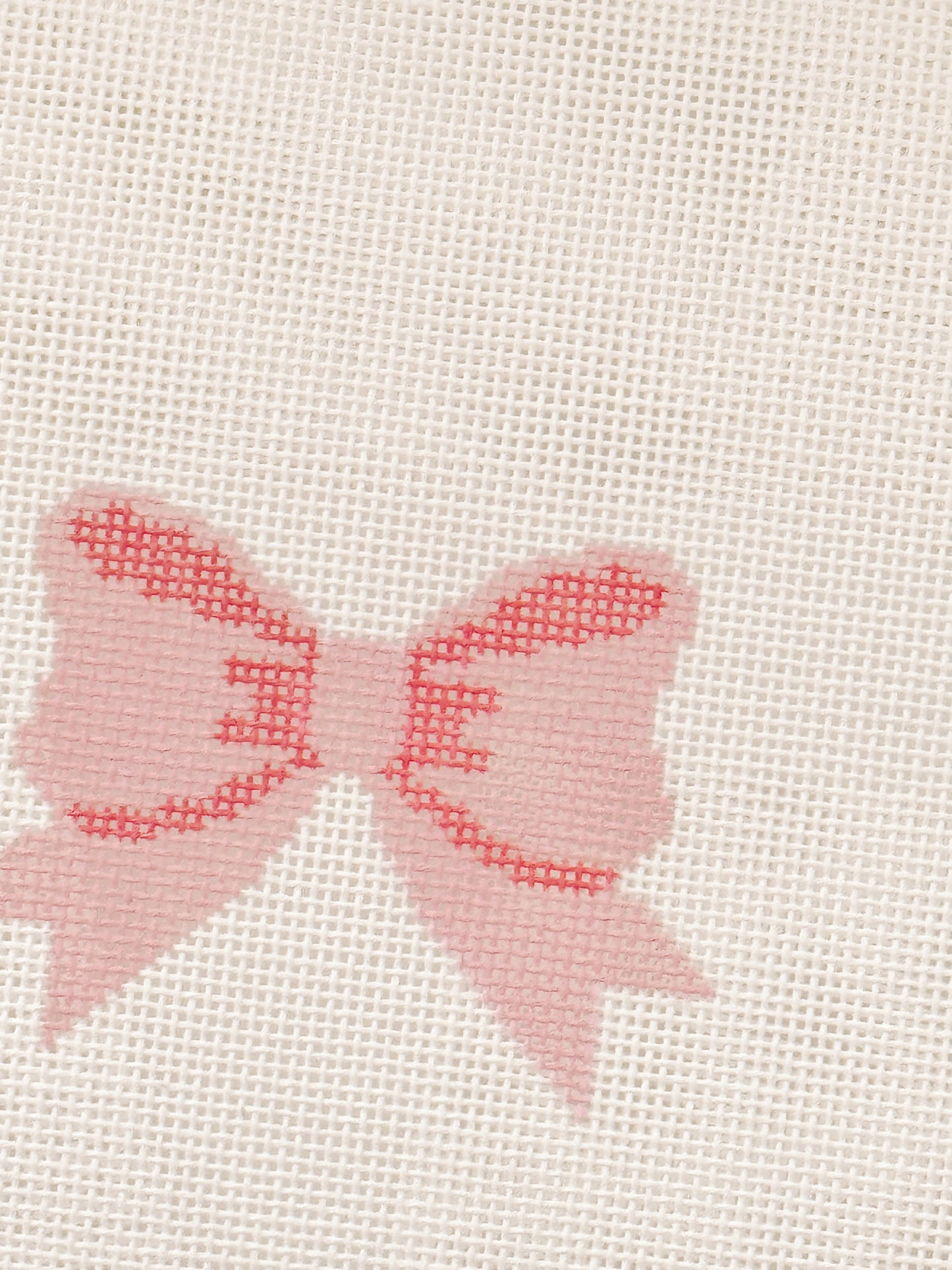 Aesthetic Pink Bow Coquette Needlepoint Canvas, 18 Mesh Bow Beginner Needlepoint Canvas, 2"x3” Bow Canvas
