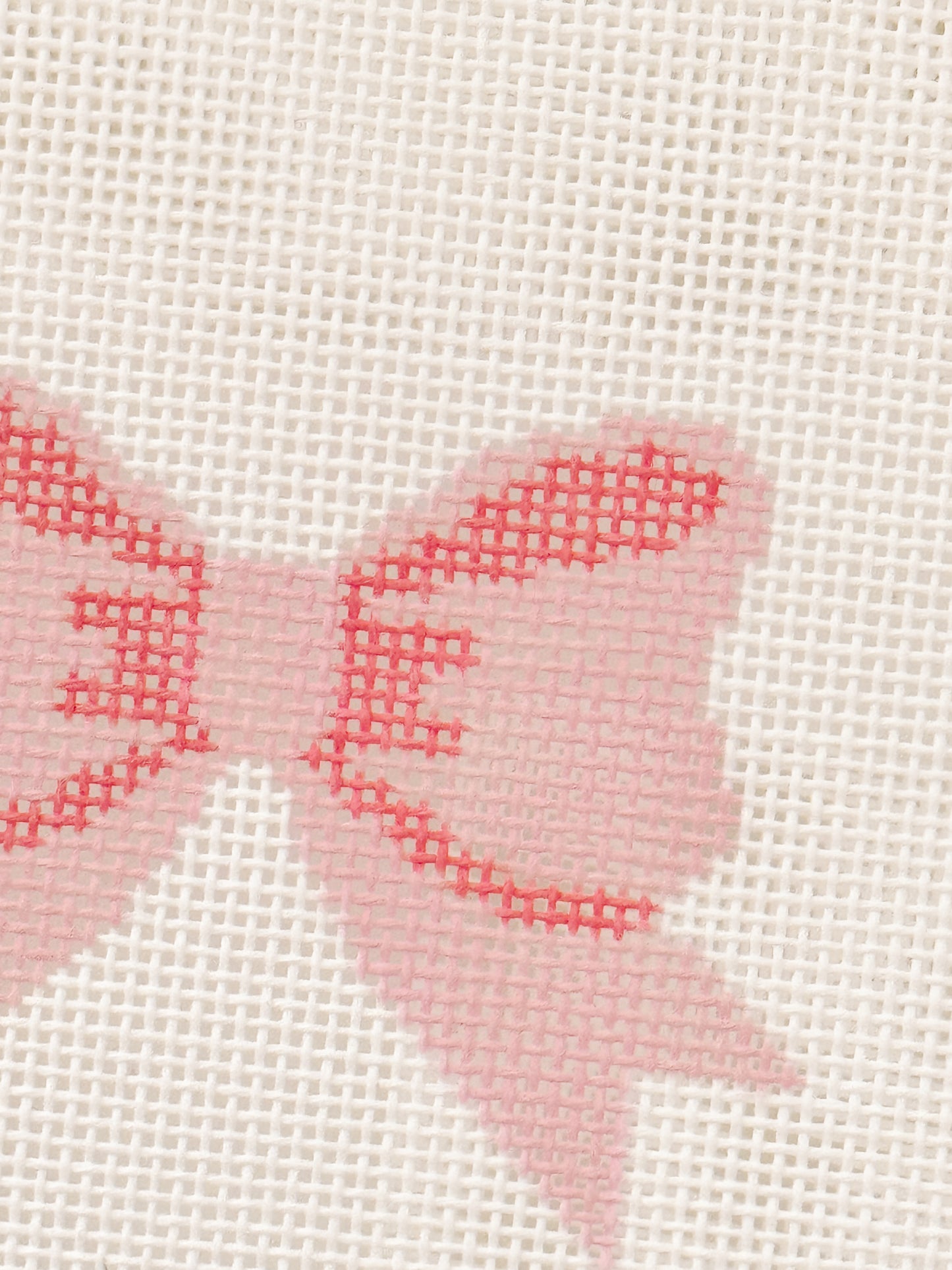 Aesthetic Pink Bow Coquette Needlepoint Canvas, 18 Mesh Bow Beginner Needlepoint Canvas, 2"x3” Bow Canvas