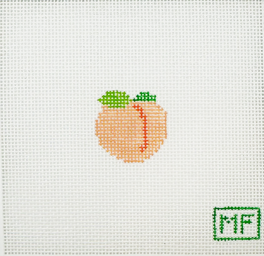 Mini 1.5"x1.5" Peach Needlepoint Canvas, Mini Beginner Needlepoint Canvas, 18 Mesh