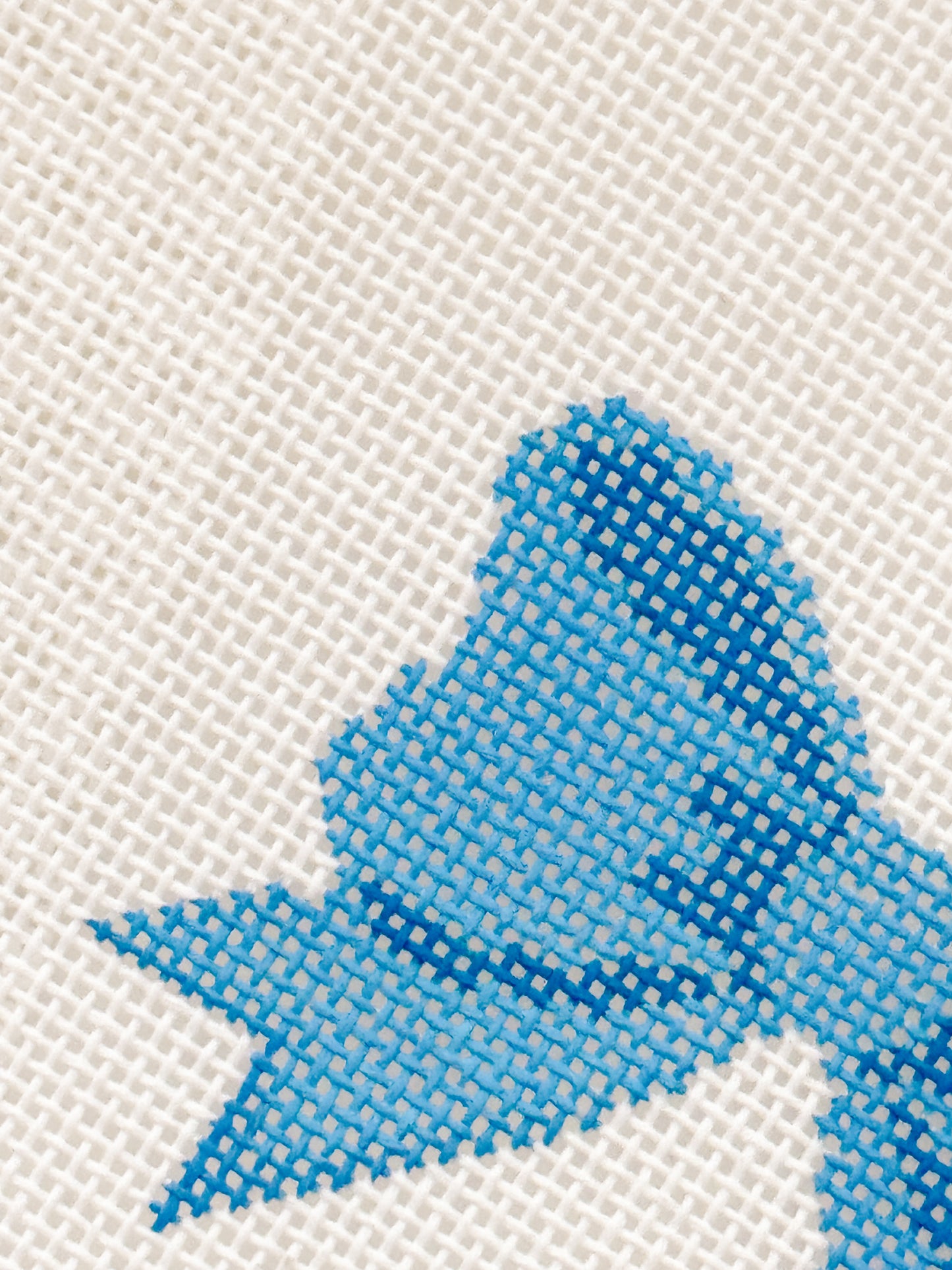 Aesthetic Blue Bow Coquette Needlepoint Canvas, 18 Mesh Bow Beginner Needlepoint Canvas, 2"x3” Bow Canvas