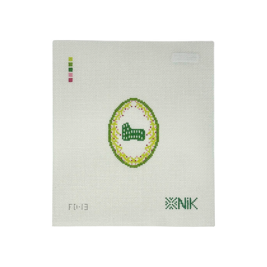 Fleur de Colosseum needlepoint canvas