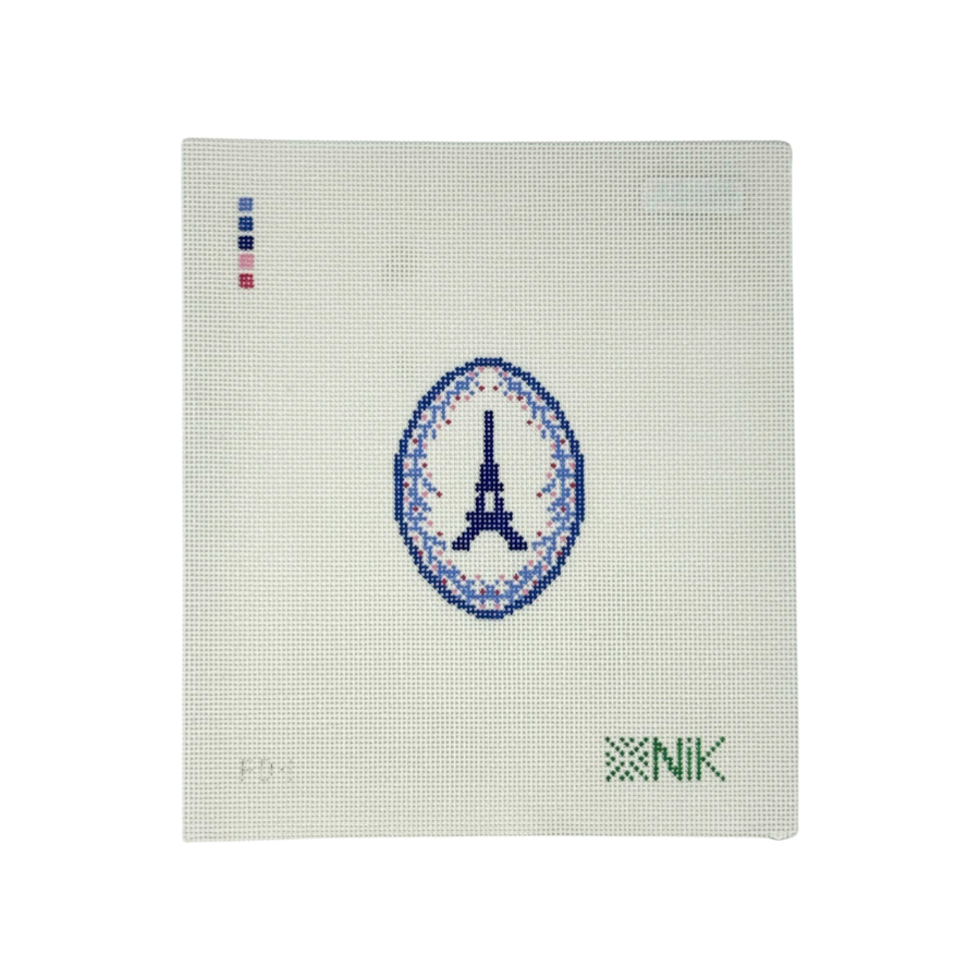 Fleur de Eiffel needlepoint canvas