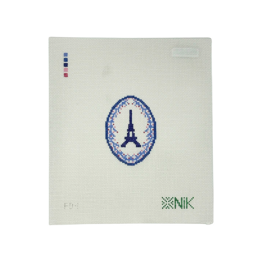 Fleur de Eiffel needlepoint canvas