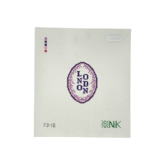 Fleur de London needlepoint canvas