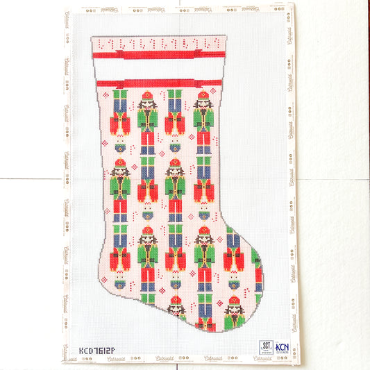 Nutcracker Full Size Christmas Stocking Needlepoint Canvas, Heirloom Needlepoint Stocking Canvas, 13 Mesh