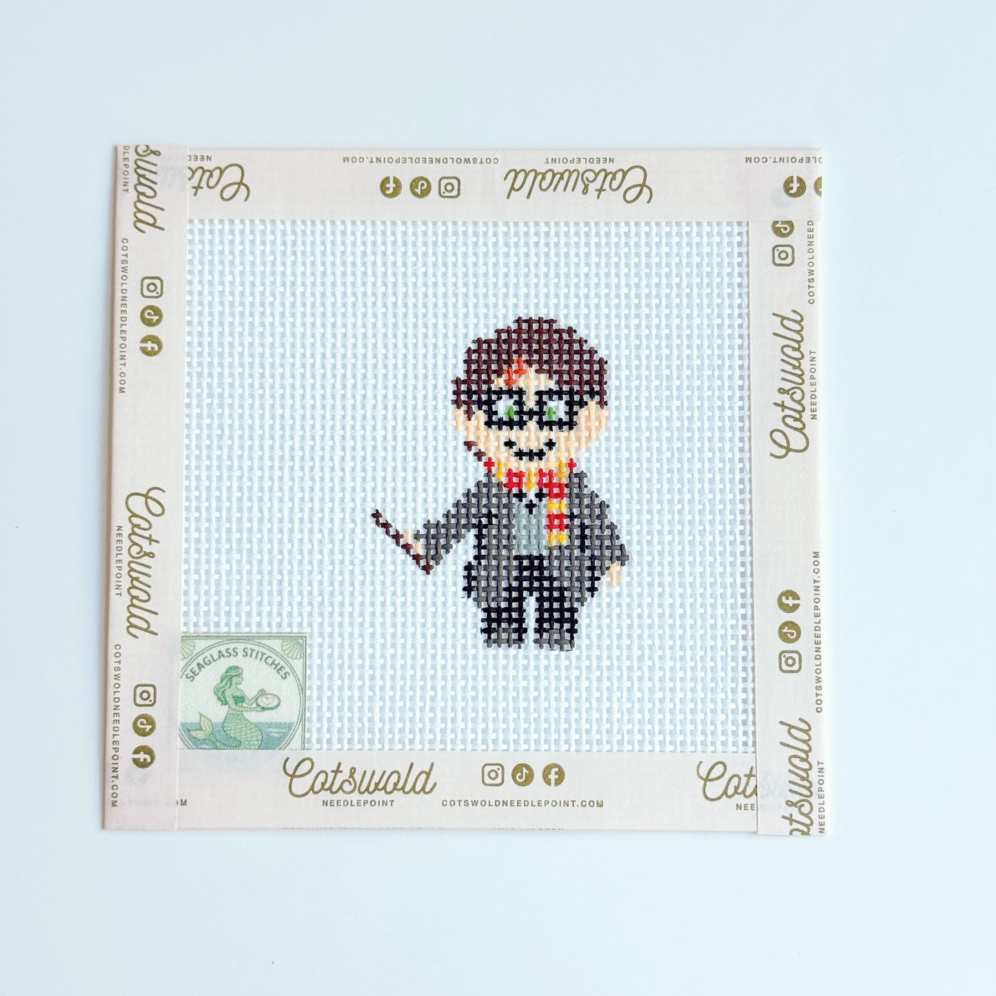 Mini HP Wizard Character Boy Needlepoint Canvas, 13 Mesh, 2x3 Design
