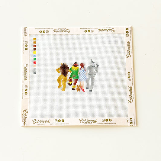 Wizard Friends Yellow Road Needlepoint Canvas, 18 Mesh, 4x3 Design