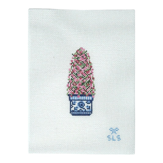 Chinoiserie Trellis Grand Millennial Needepoint Canvas, Aesthetic Needlepoint, 18 mesh, 3.4" x 1.5"