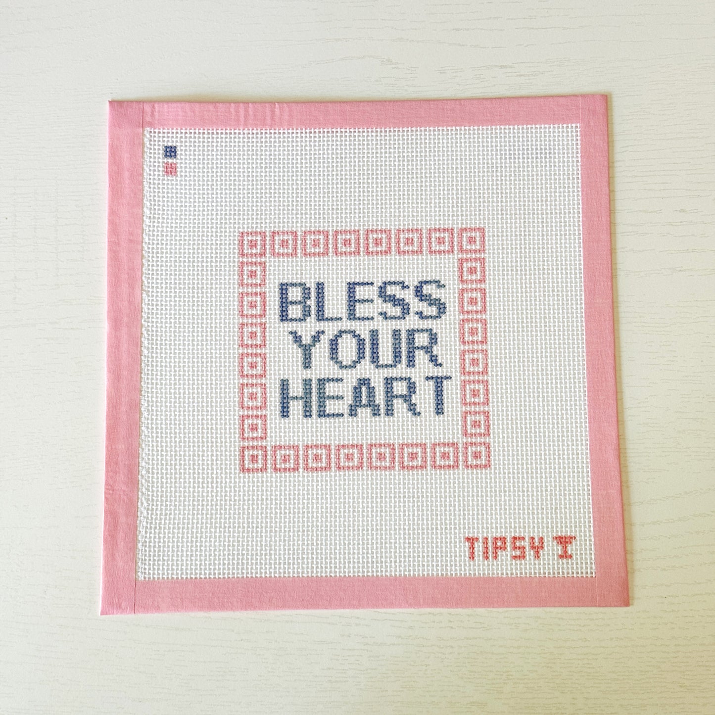Bless Your Heart Needlepoint Canvas, 13 Mesh, 4x4 Design