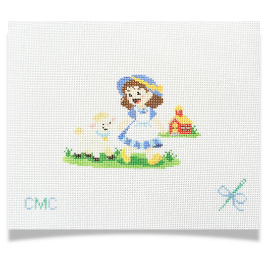 Mary Had a Little Lamb Bed Time Stories Needlepoint Canvas, 18 Mesh, 3" x 4.5"