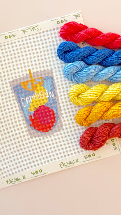 Capri Sun Pouch Needlepoint Canvas, Nostalgic Needlepoint, 18 Mesh, 3.5x4 Design