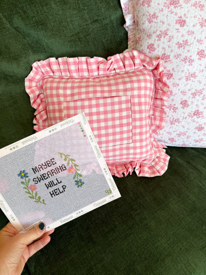 What’s The Stitch 5"x7" Self Finishing Pillow