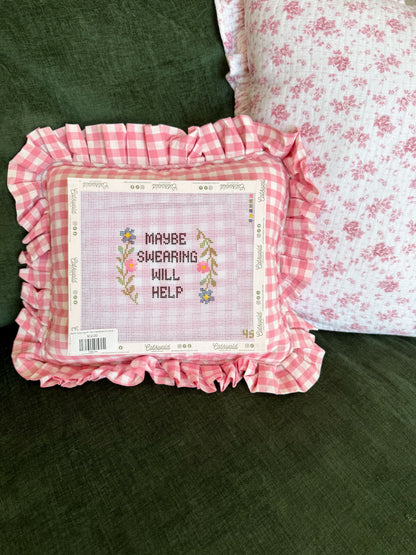 What’s The Stitch 5"x7" Self Finishing Pillow