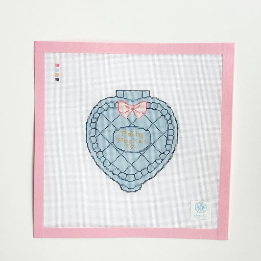 Polly Pocket Needlepoint Canvas, Y2K Needlepoint, 90s Nostalgia Needlepoint 5”x6” Design, 18 Mesh