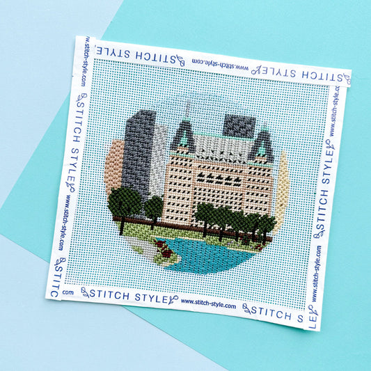 New York Plaza Hotel needlepoint canvas