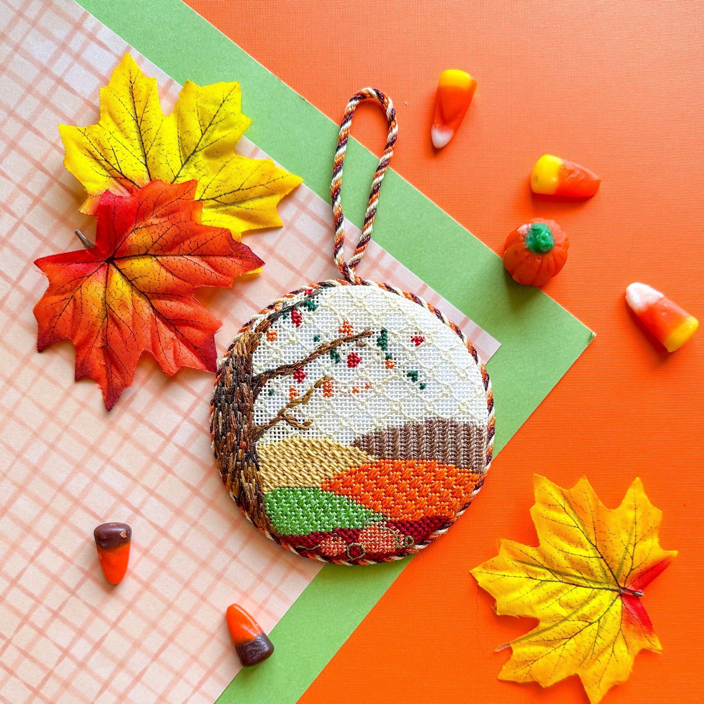 Fall Hills needlepoint canvas