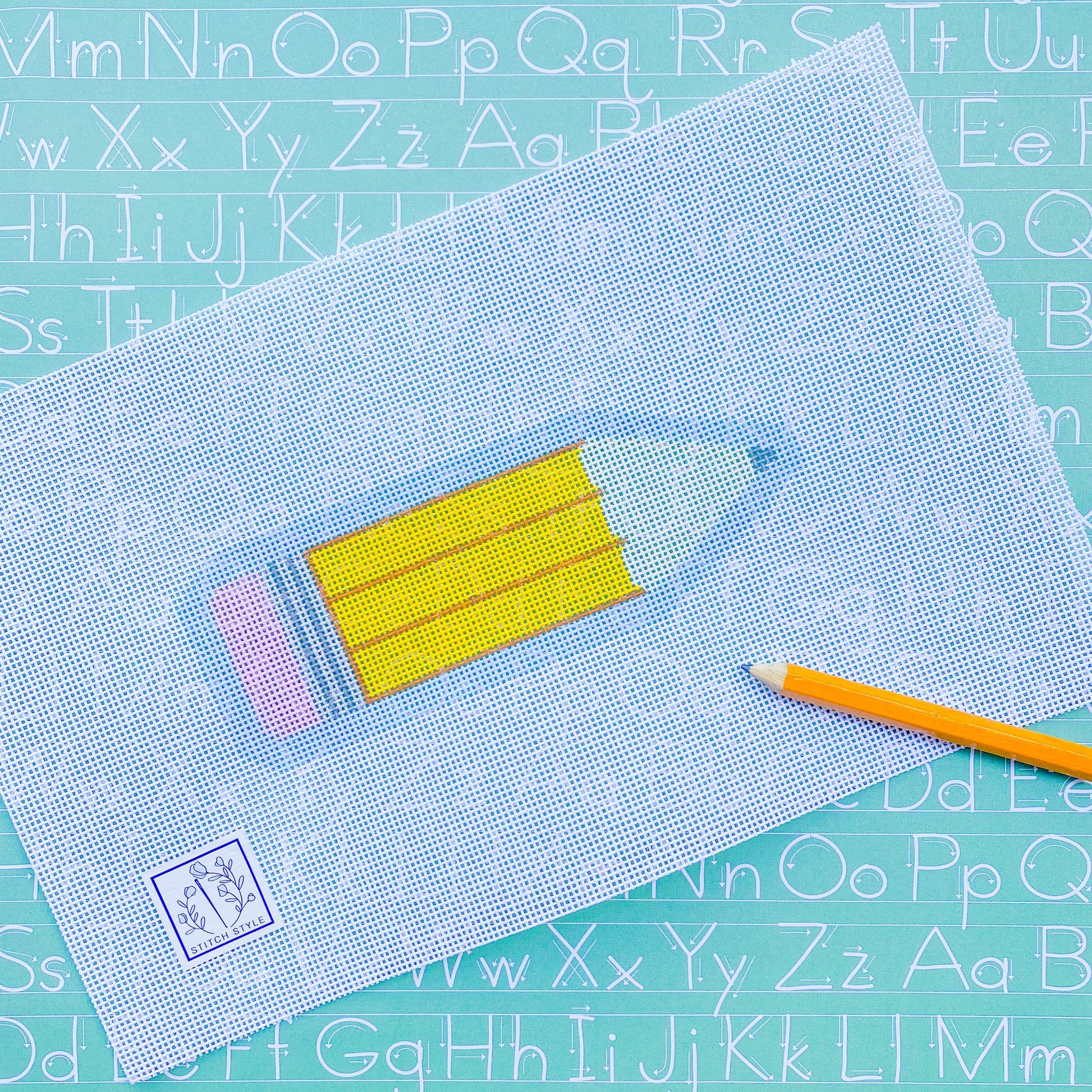 School Pencil needlepoint canvas