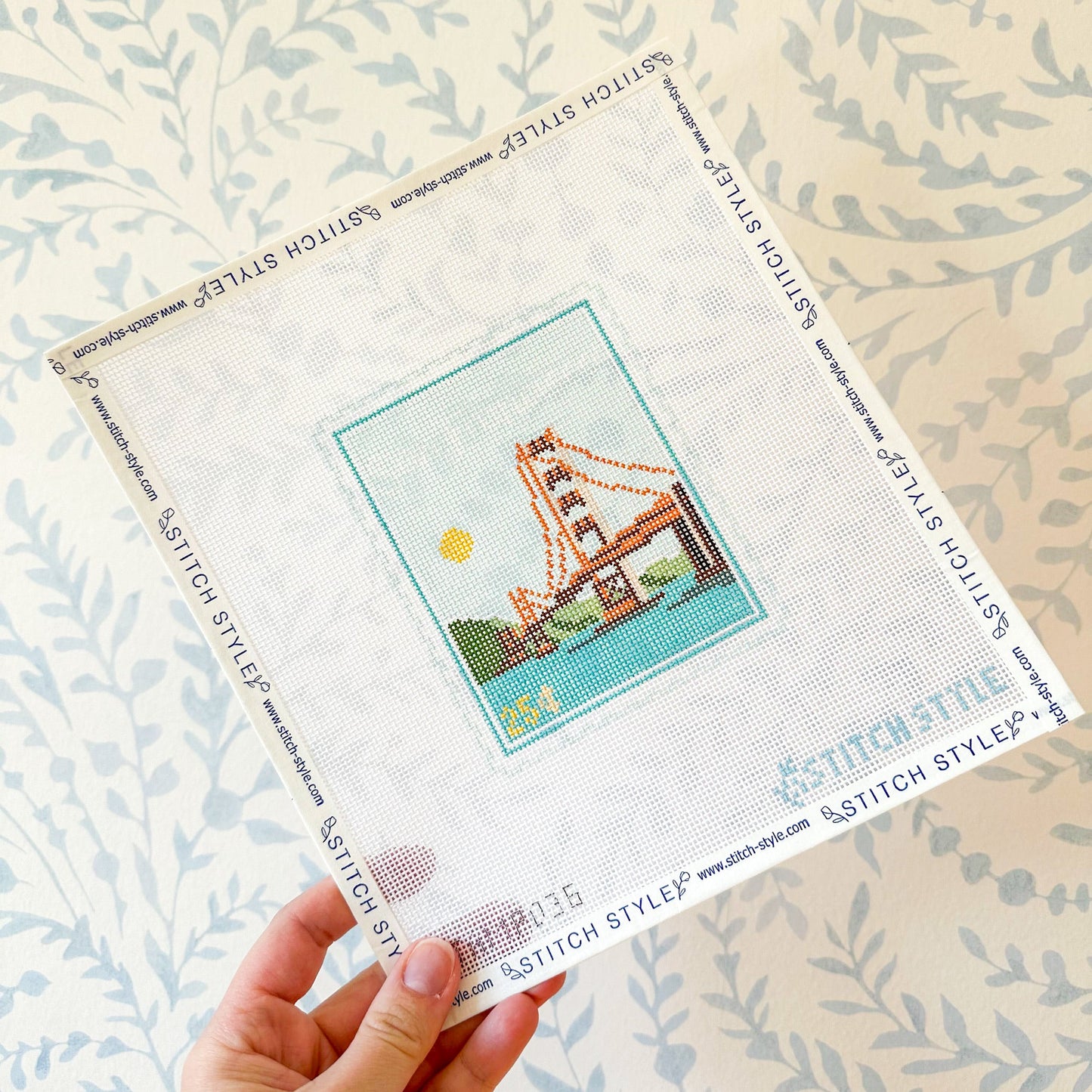 San Francisco Travel Stamp needlepoint canvas
