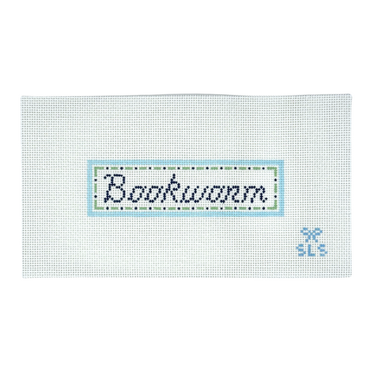 Bookworm needlepoint canvas