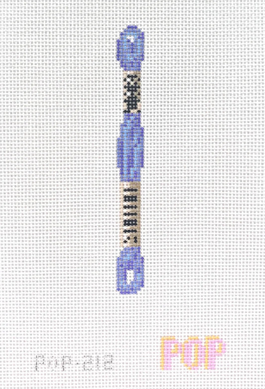 Floss Needlepoint Canvas Blue, 18 Mesh, 4.3" x 0.5" Design Size