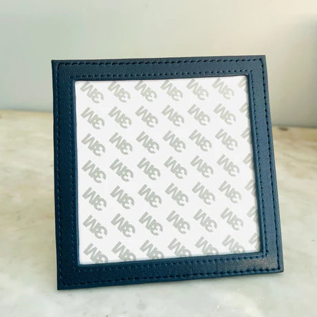 Navy Self Finishing Leather Frame Needlepoint