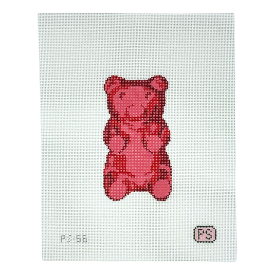 Red Gummy Bear needlepoint canvas