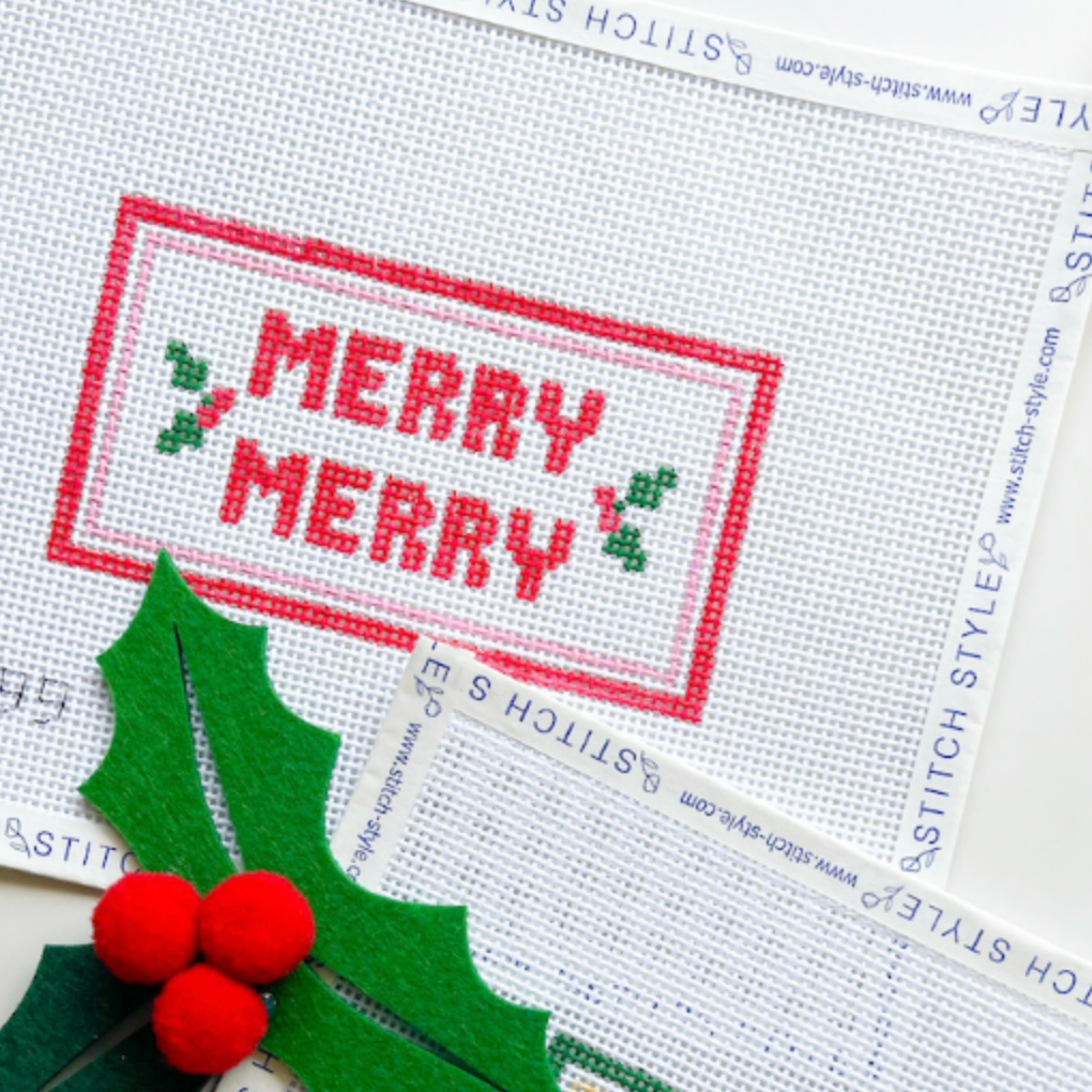 Merry Merry needlepoint canvas