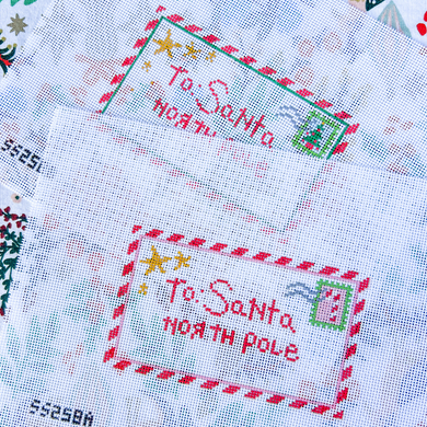 To Santa: North Pole Needlepoint Canvas with Stitch Guide