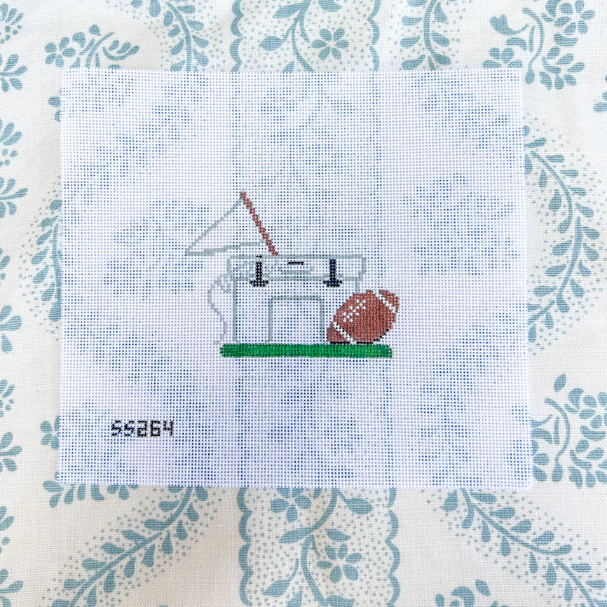 Tailgating Cooler with Football Needlepoint Canvas, 18 Mesh, 3.75" x 3" Design