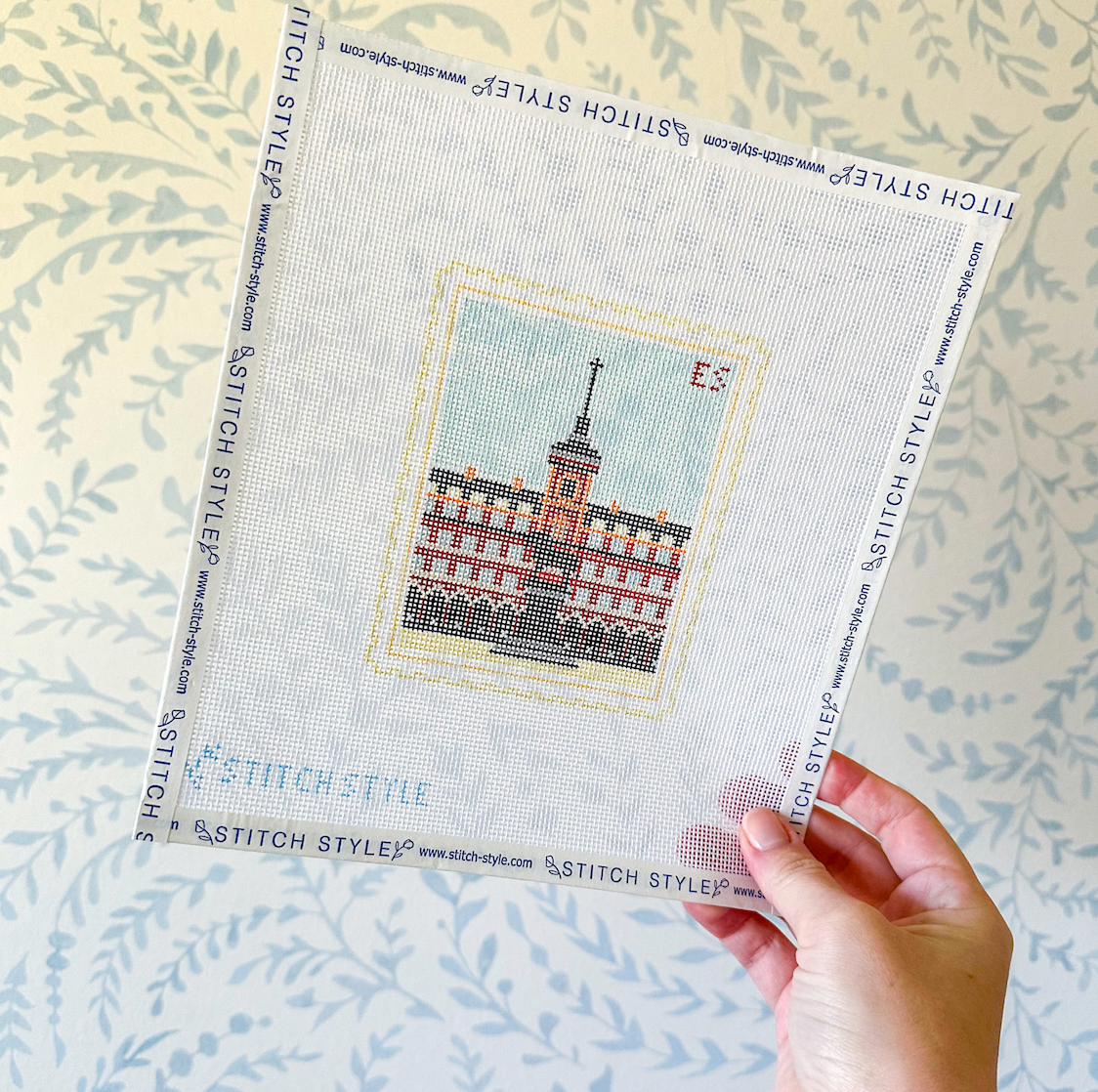Madrid Plaza Mayor needlepoint canvas