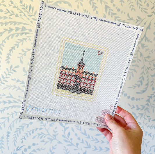 Madrid Plaza Mayor needlepoint canvas
