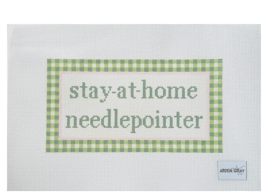 Stay at Home Needlepointer Gingham Needlepoint Canvas, 13 Mesh, 12x6 Design