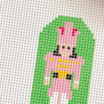 Hand Painted Nutcracker 3” Needepoint Canvas 13 Mesh Christmas Needlepoint Canvas Nutcracker Hand Painted