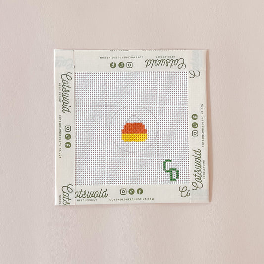 Mini Candy Corn Needlepoint Canvas, 18 Mesh, 1.5" Round