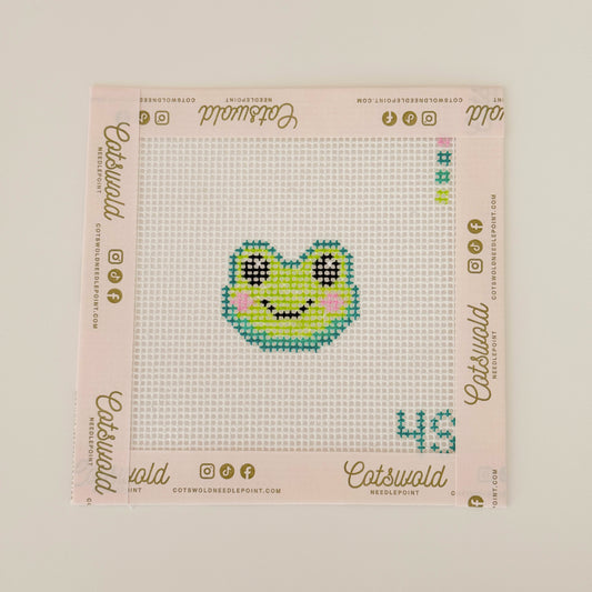 Frog Needlepoint Canvas – Bag Charm Buddies Series, Hand-Painted Mini Needlepoint Canvas, 14 Mesh Canvas (Copy)
