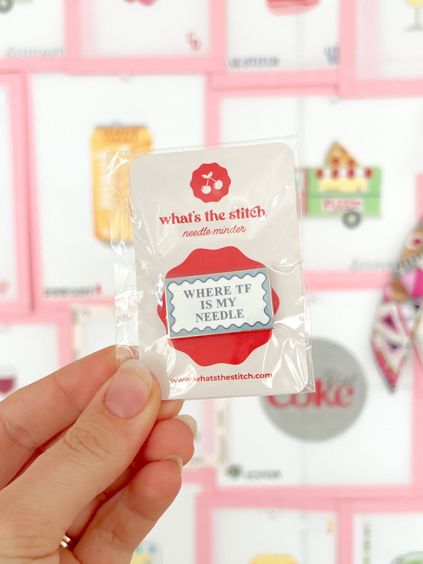 Where The TF Is My Needle Needleminder, Funny Needlepoint Magnet, Snarky Stitching Accessory