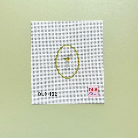 Mini Olive Martini Needlepoint Canvas, 13 Mesh, 2.25"x3.25" Design Size