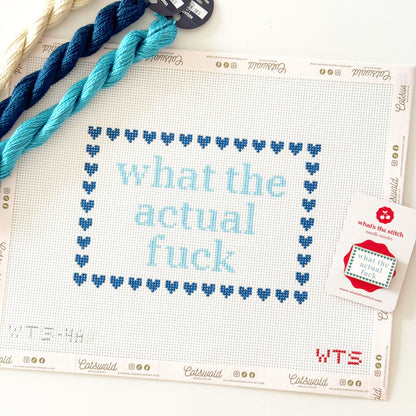 What the Actual F*** Sarcastic Needlepoint Canvas, 13 Mesh, Snarky Needlepoint, 5x7 Design (Copy)