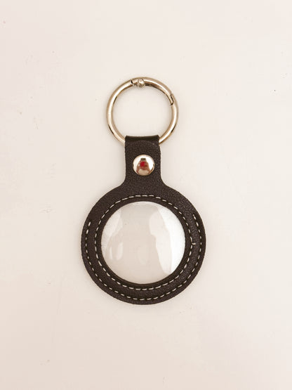 Needlepoint Self Finishing PU Leather Key Fob Bag Tag Interchangeable Finishing Keychain