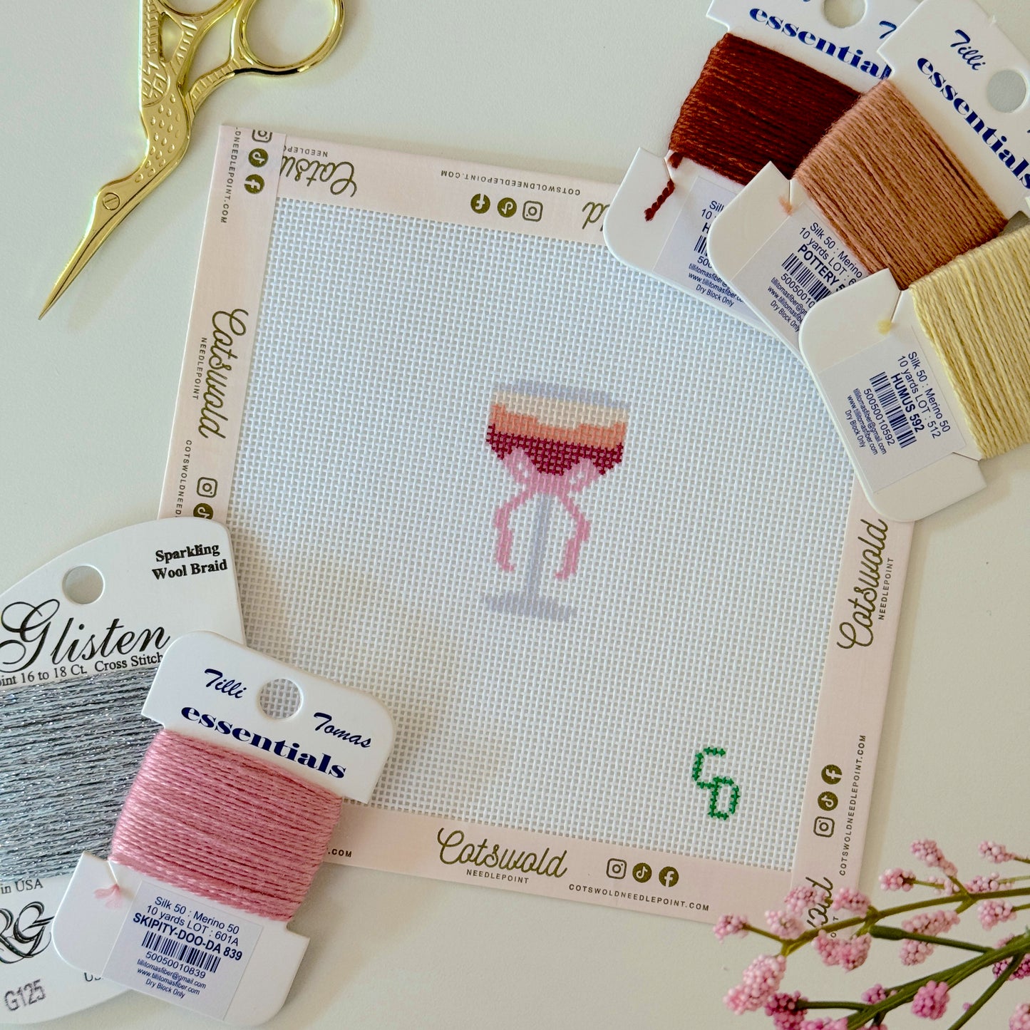 Espresso Martini Mini Needlepoint Canvas