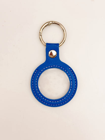 Needlepoint Self Finishing PU Leather Key Fob Bag Tag Interchangeable Finishing Keychain