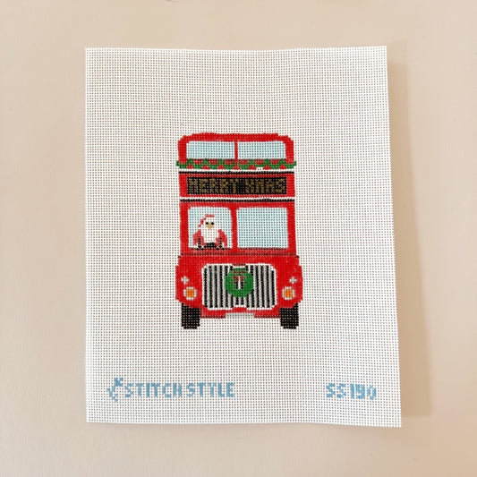Double Decker Bus Needlepoint Canvas