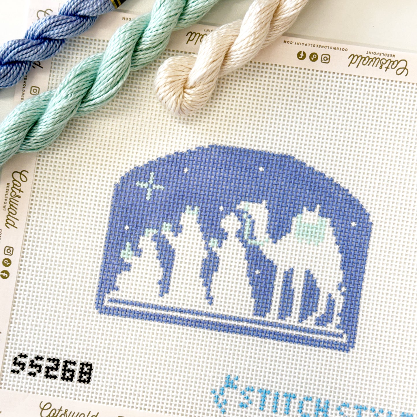 Nativity Scene Needlepoint Canvas, Christmas Nativity Needlepoint, Religious Needlepoint Canvas, 13 Mesh, 6x4 Design