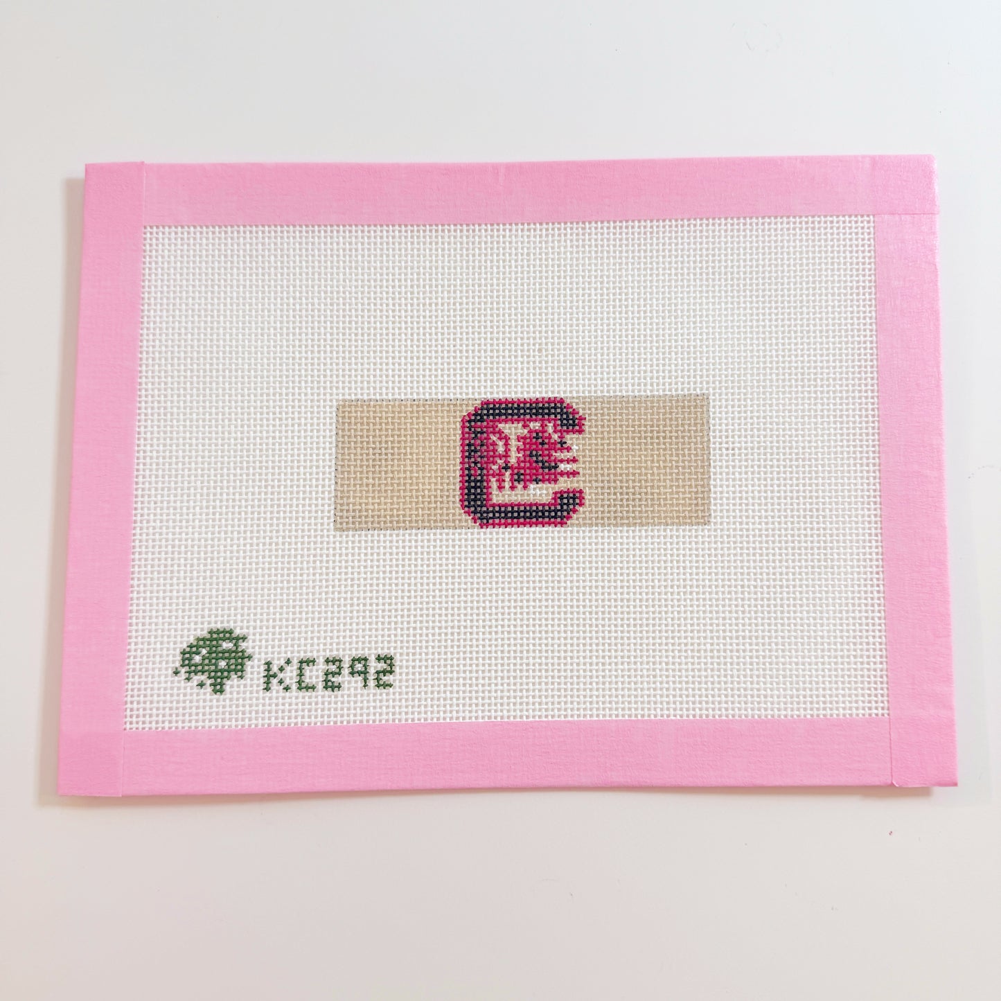 USC Gamecocks Needlepoint Key Fob Canvas, 18 Mesh, 4x1 Design