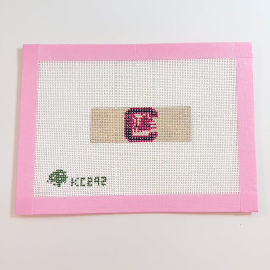 USC Gamecocks Needlepoint Key Fob Canvas, 18 Mesh, 4x1 Design
