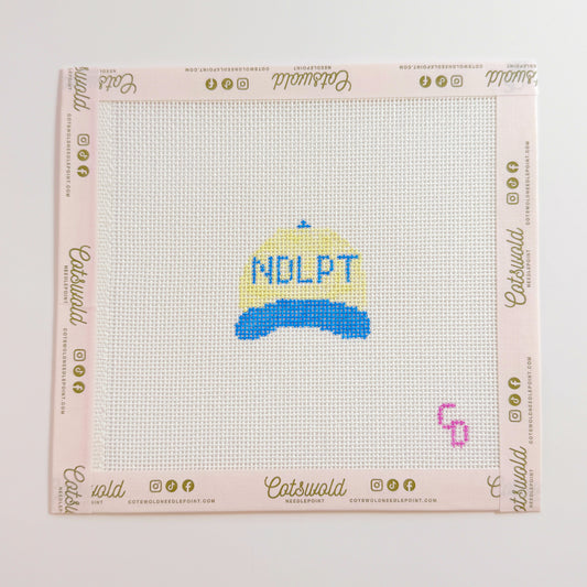 Mini NDLPT Baseball Cap Hat Needlepoint Canvas, Mini bag Tag Needlepoint Canvas, 2x2 Design, 18 Mesh